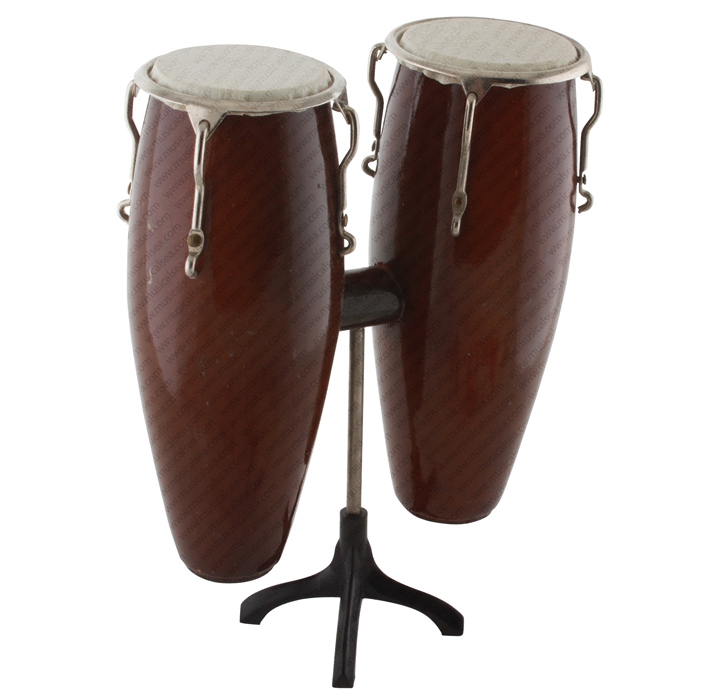 Miniature Double Conga Musical Instrument Replica Gift